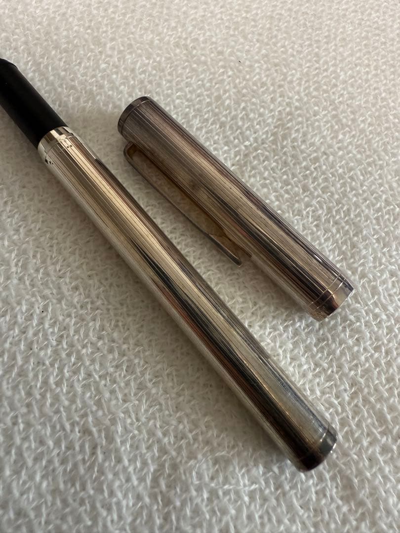 ダンヒル万年筆、シルバー