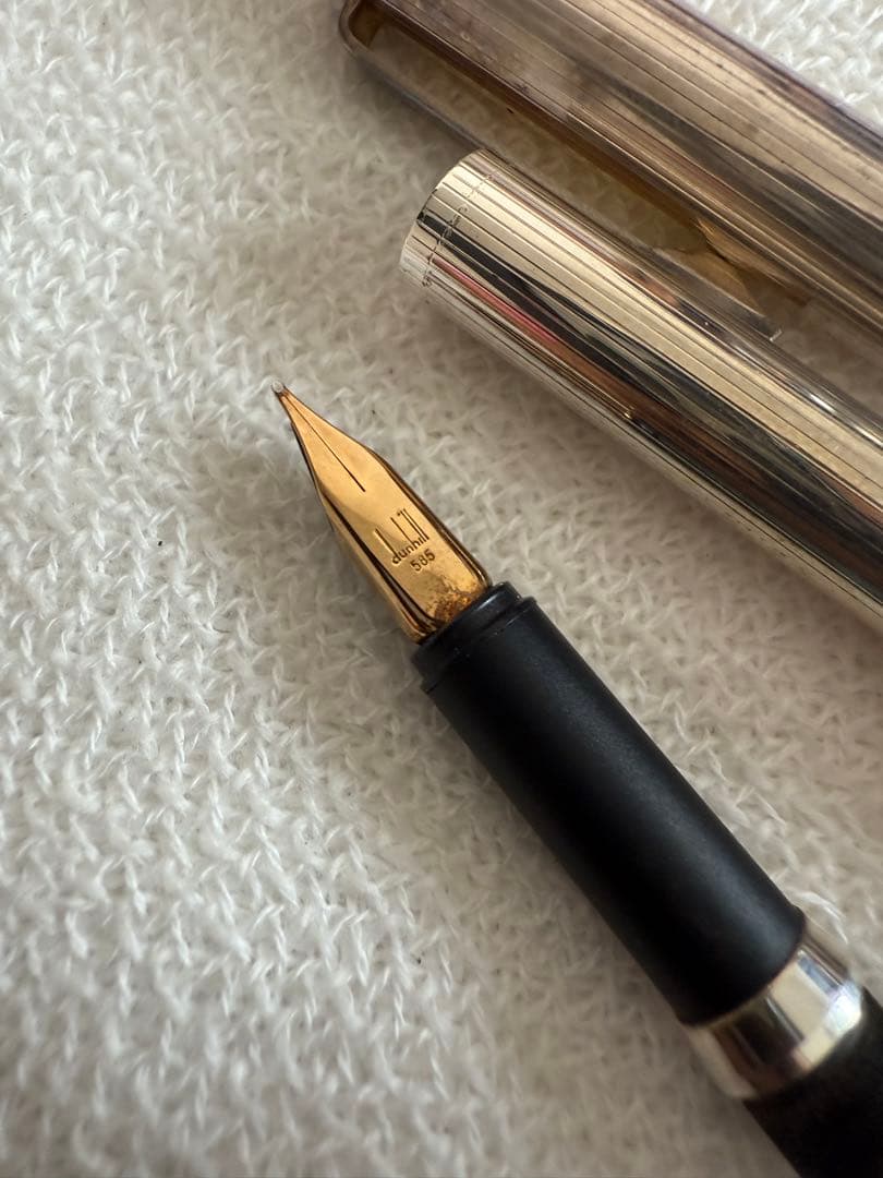 ダンヒル万年筆、シルバー