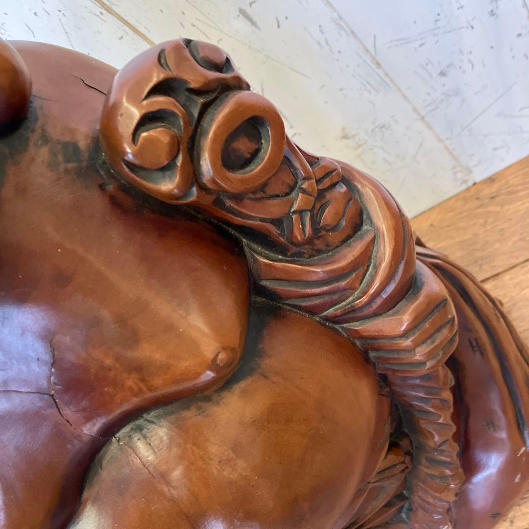 昭和レトロ 木製 木彫り 七福神 大黒天 大黒様 置物 オブジェ インテリア