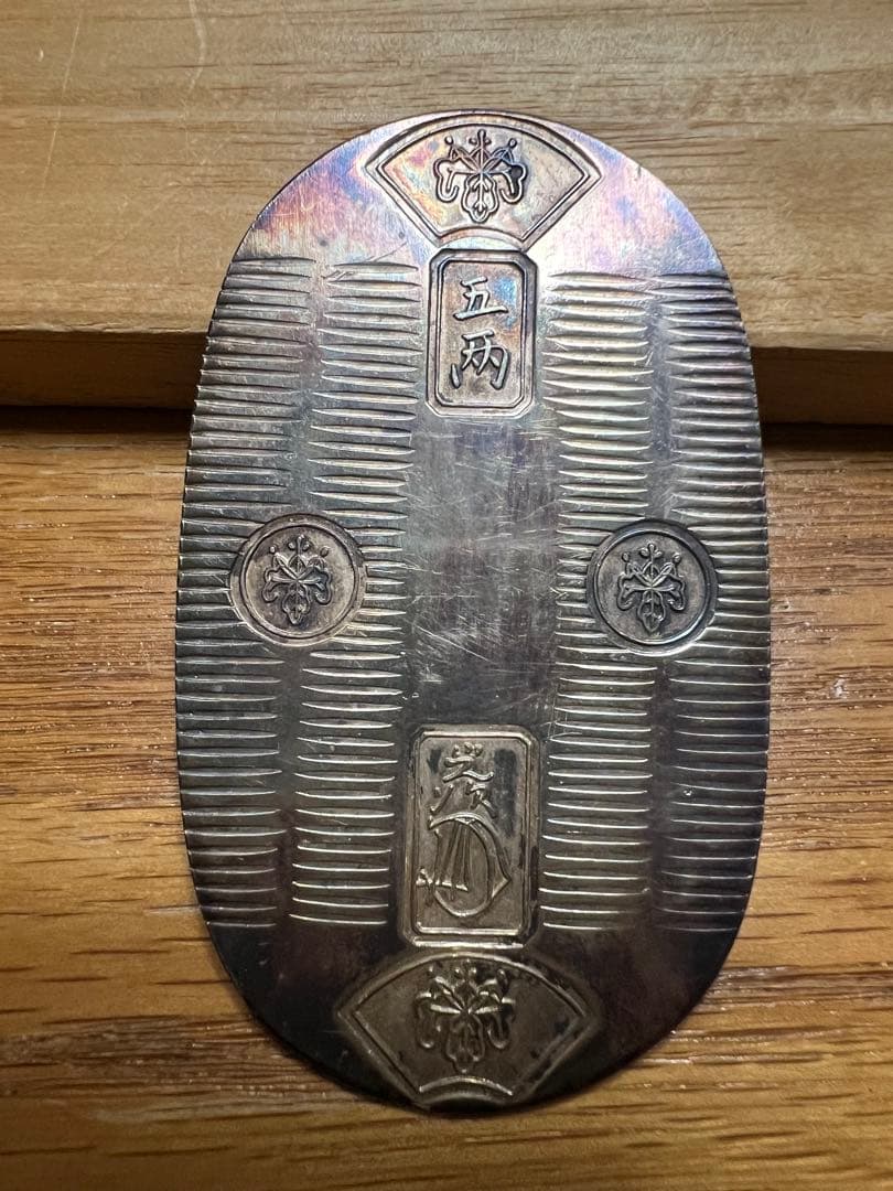 純銀小判 30g 楕円形　木製ケース付き