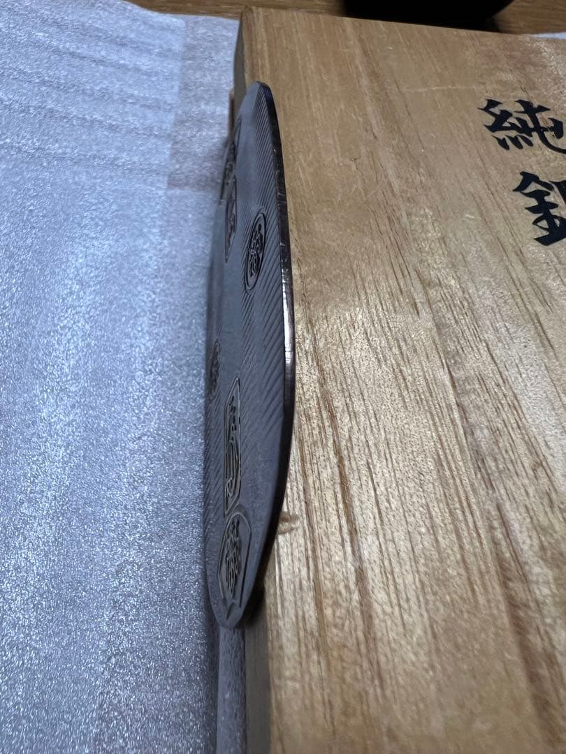 純銀小判 30g 楕円形　木製ケース付き