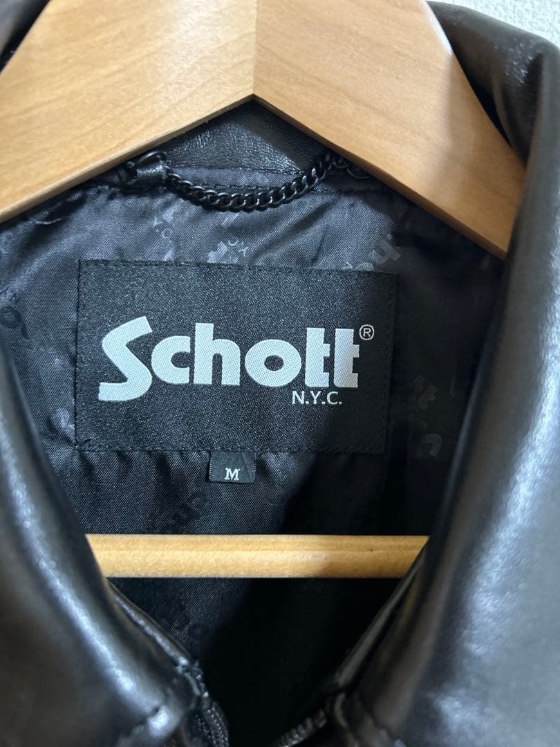 【新品】Schottショット レザー シングルジャケット ブラック サイズM