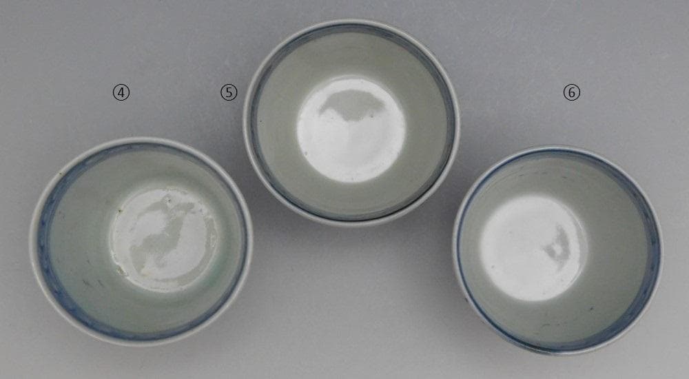 【鳳凰堂】古伊万里「蛸唐草 蕎麦猪口」染付 一客ずつ 江戸後期 送料出品者負担