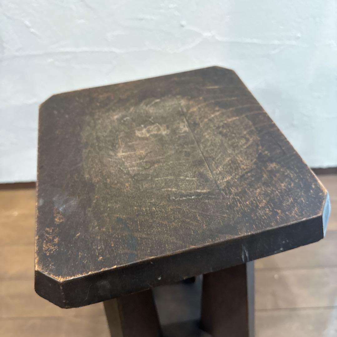 木製の花台 ハイスツール レトロ ヴィンテージ