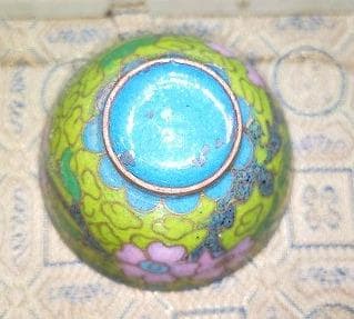 『集雅灯？　集雅軒？　七宝焼ぐい飲み 銅器 ガラス工芸 お猪口 中国古美術』