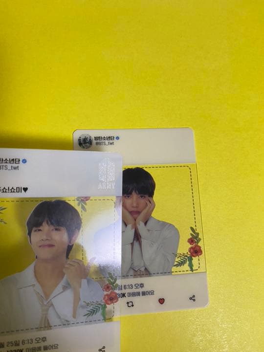 bts armyブース 透明トレカ テヒョン 2枚セット テテ V