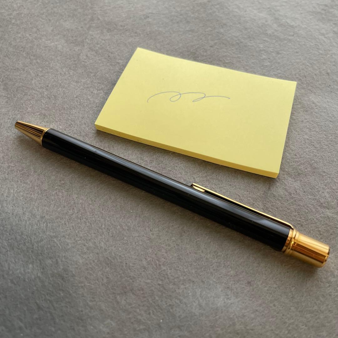 カルティエ　マスト　ボールペン　ブラック×ゴールド