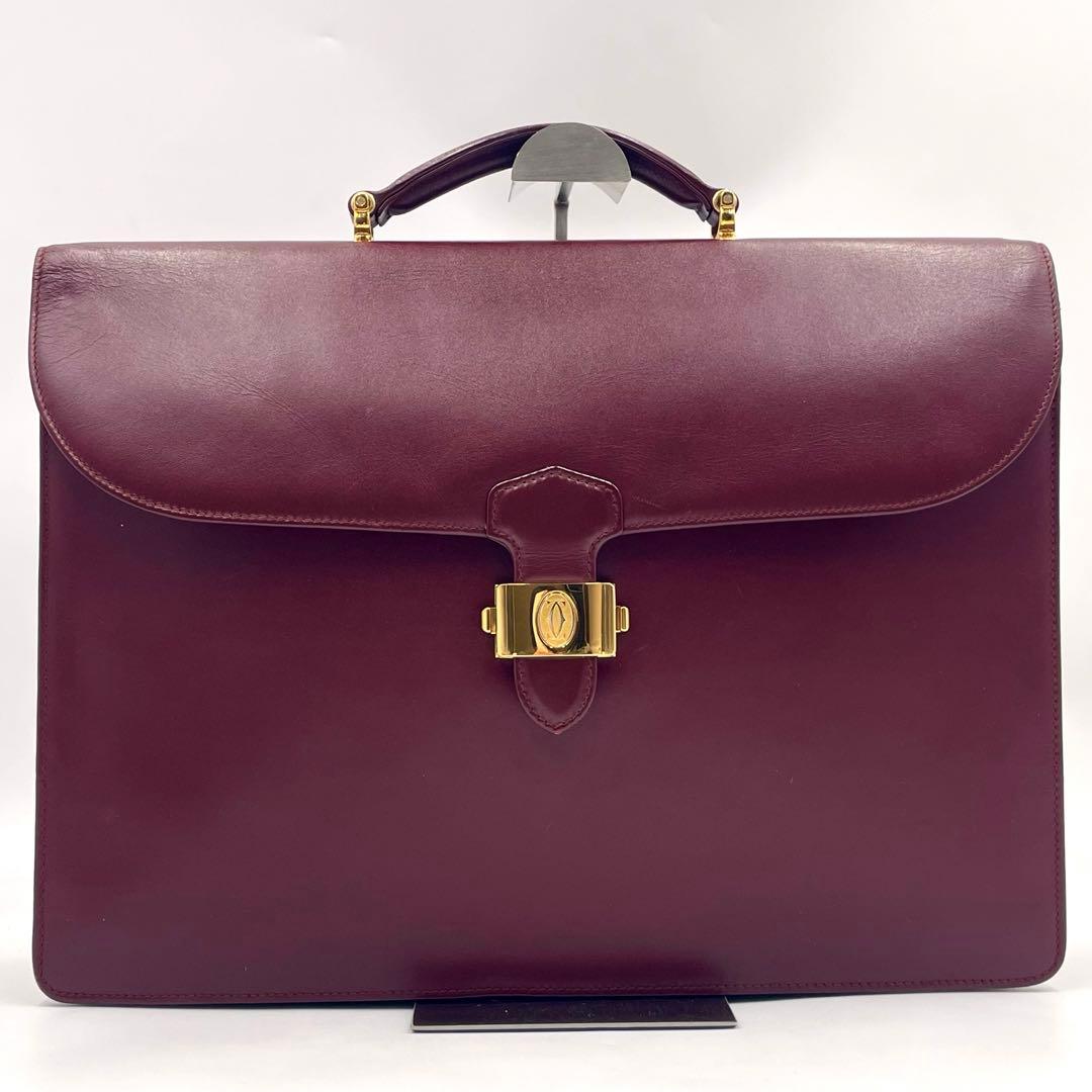 【美品】Cartier カルティエ マストライン ビジネスバッグ ブリーフケース