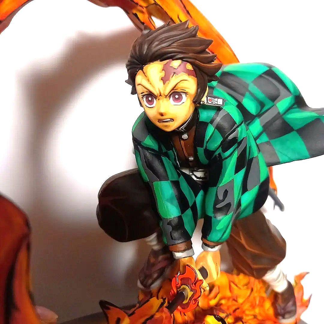 鬼滅の刃 竈門炭治郎 フィギュア リペイント ２次元彩色 ヒノカミ神楽 煉獄