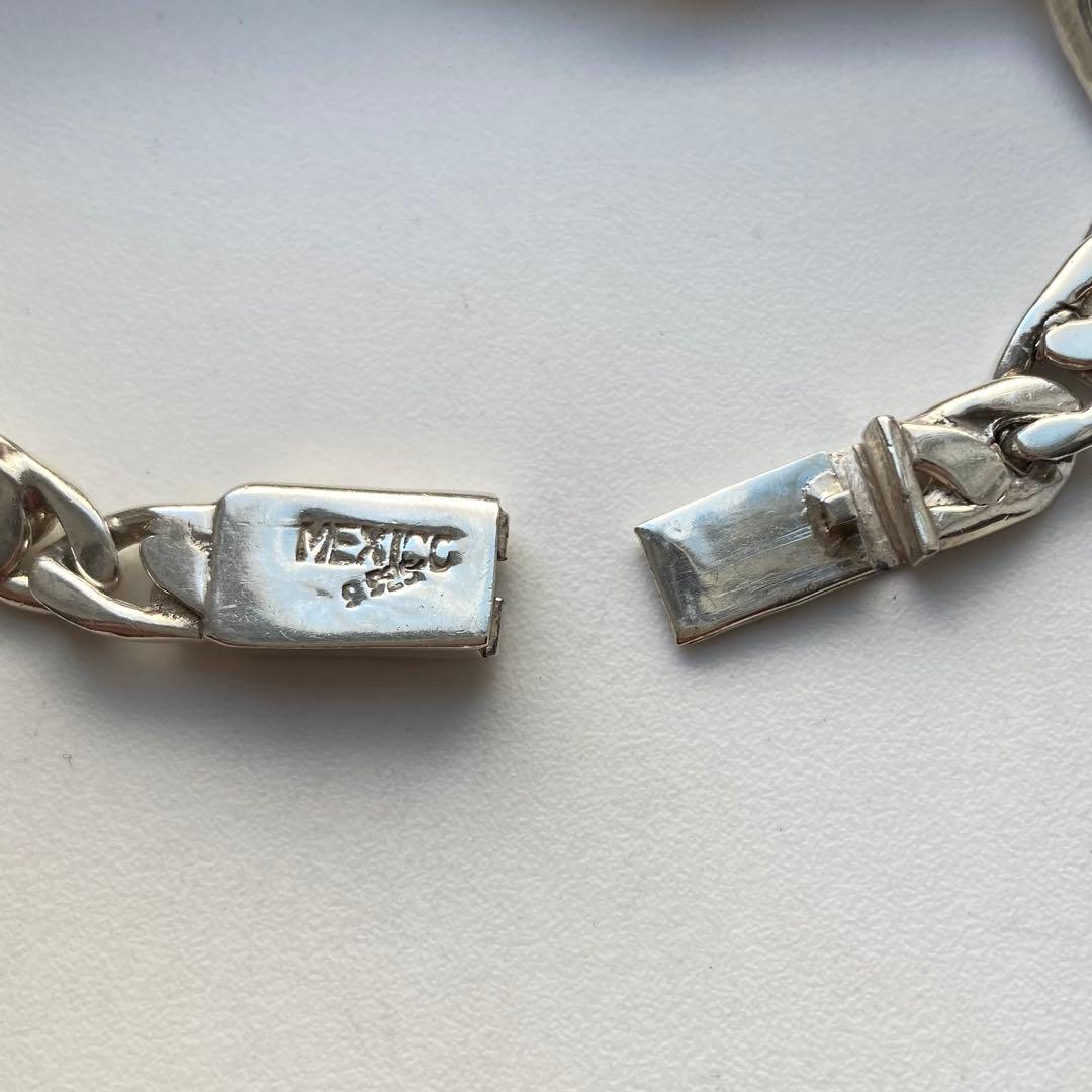 MEXICO シルバー 925 喜平 フィガロ チェーン ブレスレット