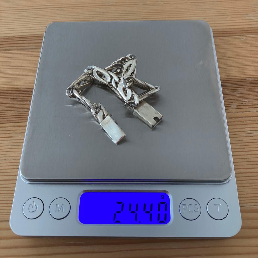 MEXICO シルバー 925 喜平 フィガロ チェーン ブレスレット