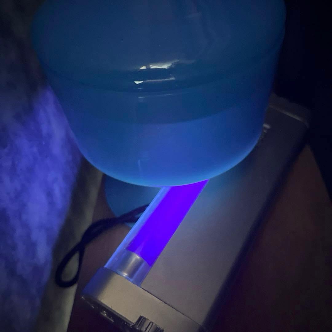 骨董　時代　練りガラス　テント型脚付　グラス型　飴屋瓶　ボンボン入れ　菓子器