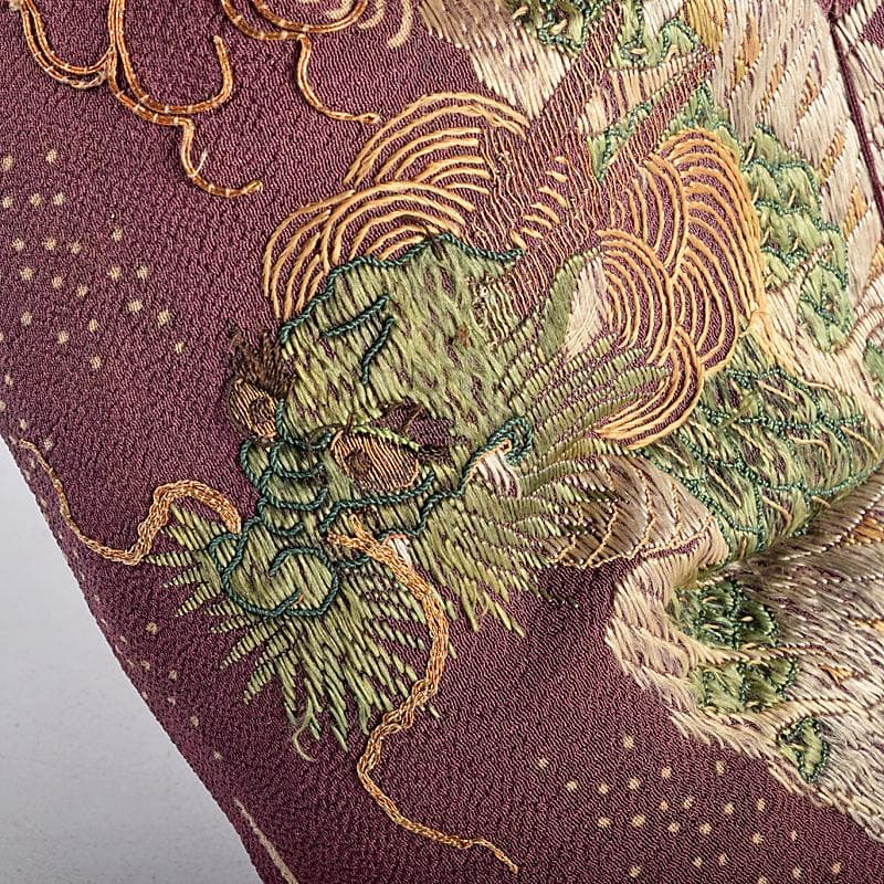 和装小物　江戸時代　小釉裂　龍花文　香袋　匂い袋　C　R8814