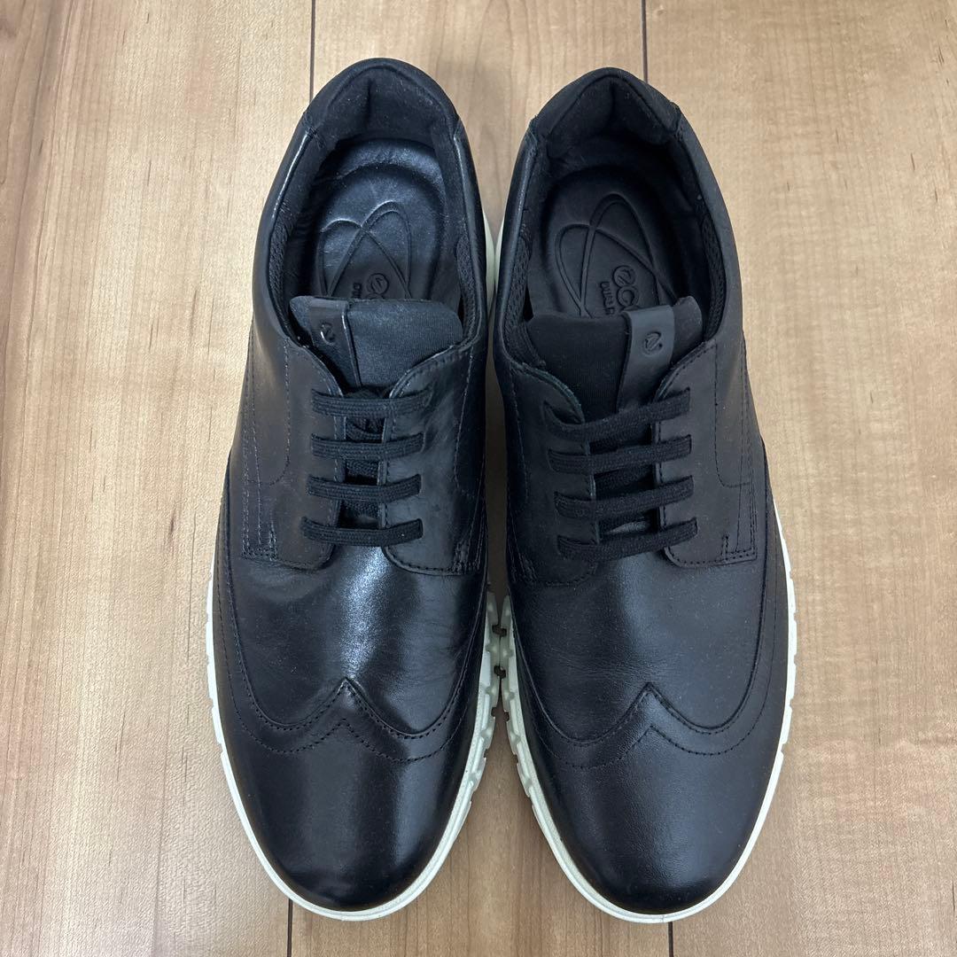 ☆ecco☆ブラックレザーウィングチップシューズ 43