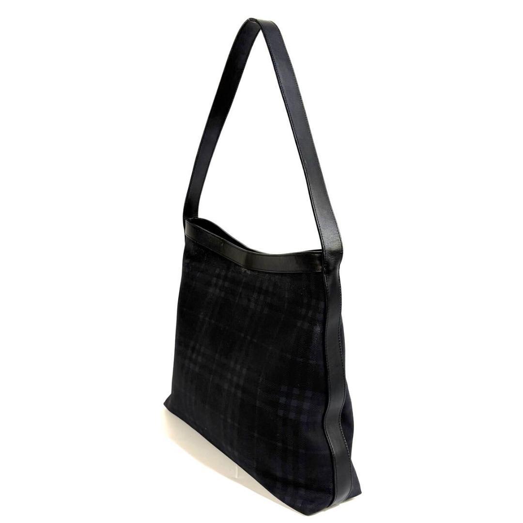 【美品】バーバリー PVCレザー 肩掛けショルダーバッグ グレー イタリア製