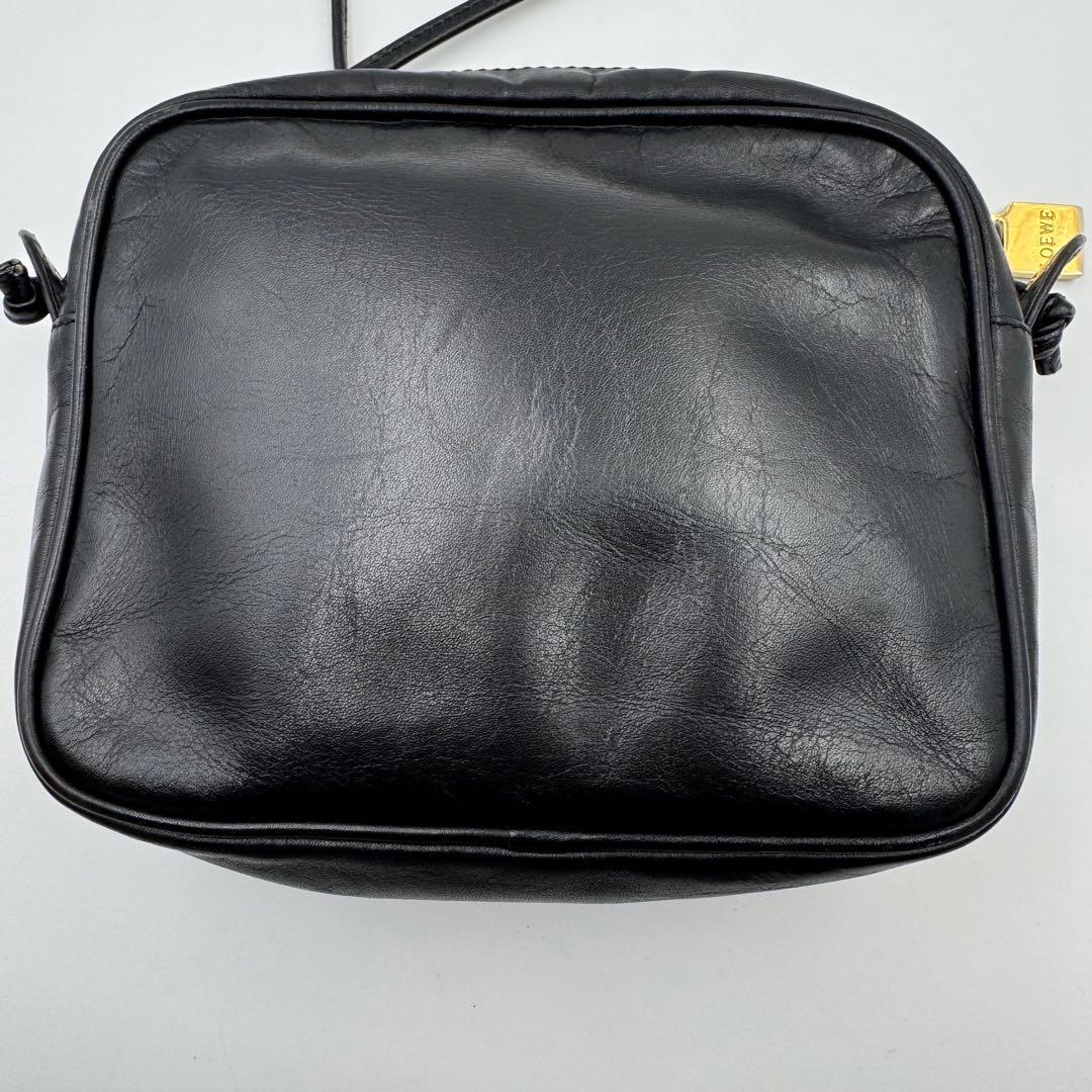 LOEWE ショルダーバッグ　ブラック　レザー　アナグラム　ヴィンテージ