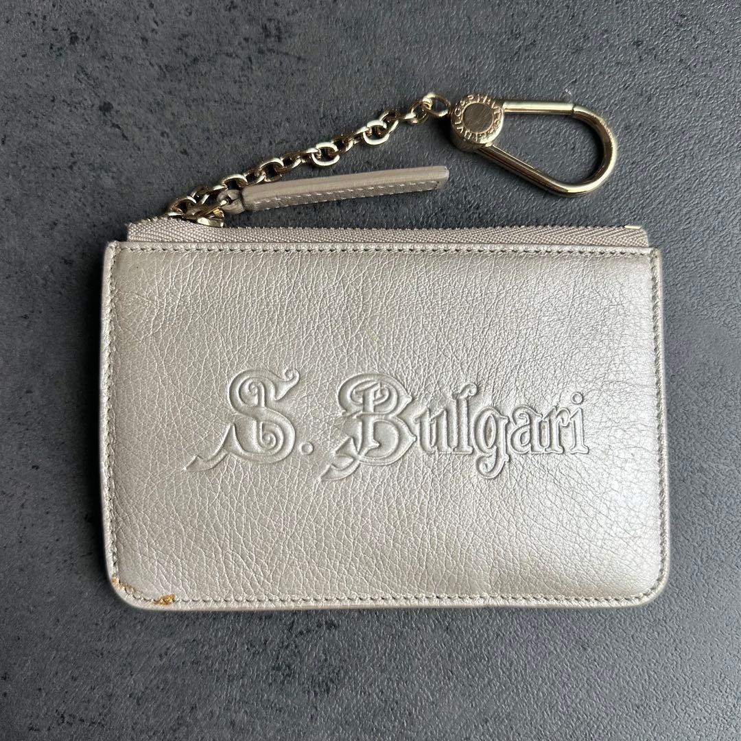 BVLGARI コレツィオーネ エンボスロゴ ケース 小銭入れ シルバー