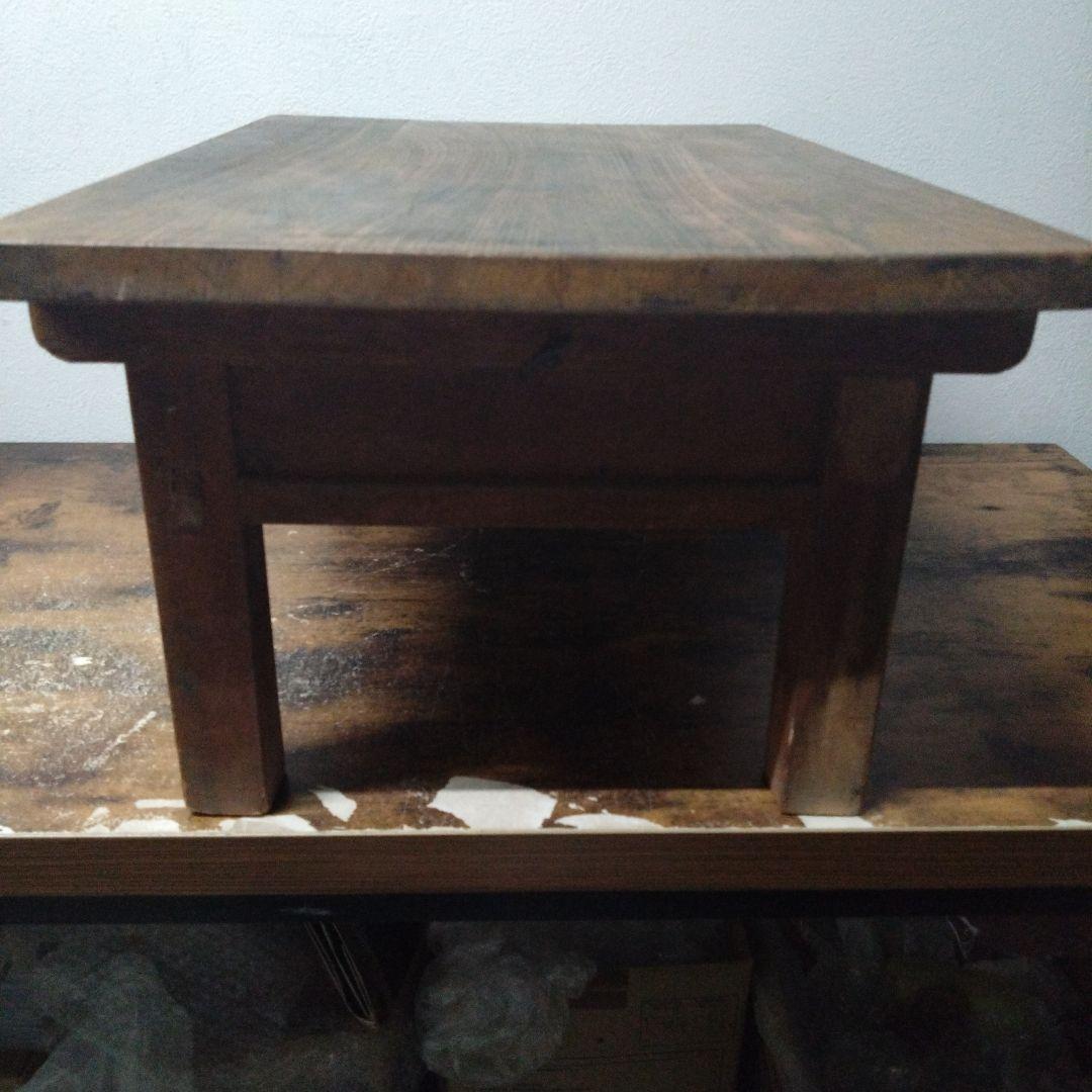 Mt7 木製シンプル座卓 ダークブラウン 昭和レトロ ヴィンテージ オシャレ