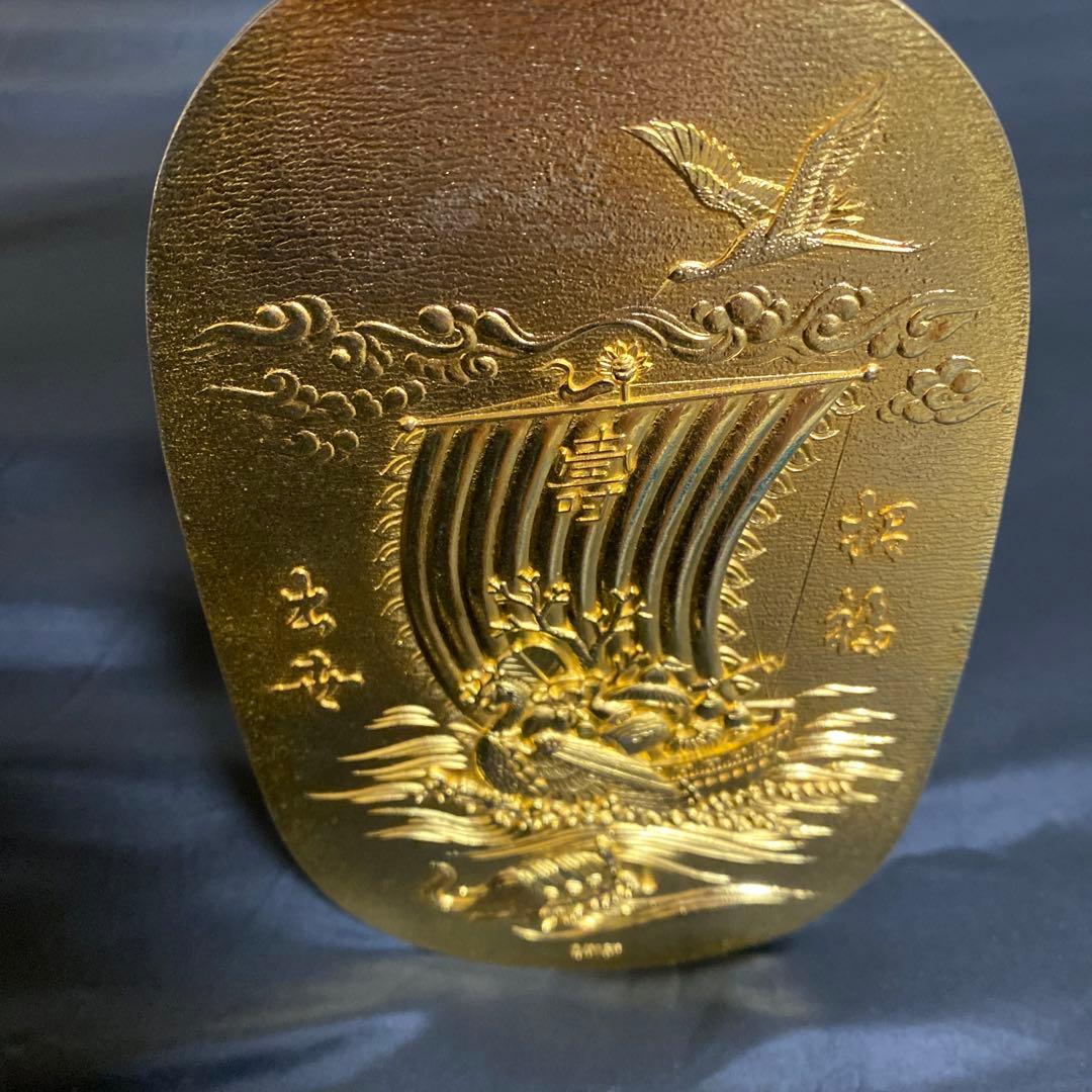 24kGP 天正大判、24KGP刻印、宝船、鶴、亀