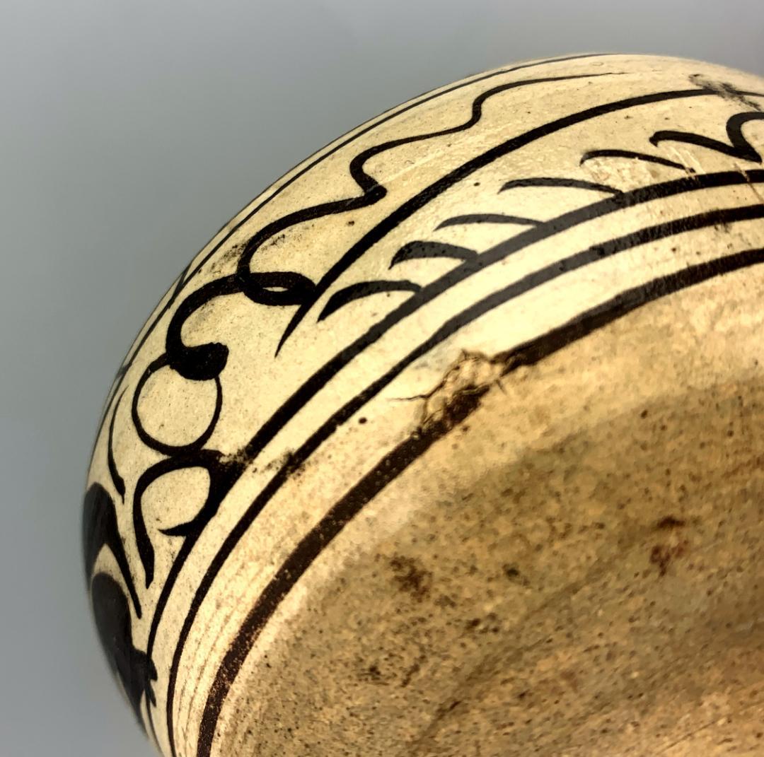 磁州窯小壺　中国美術　民家蔵出し　骨董品　時代物　元　合箱