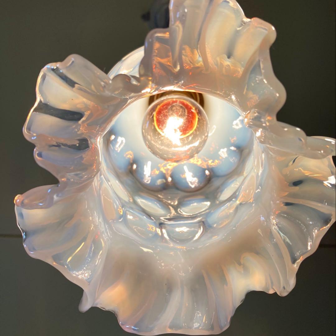 フェントン　1940年　オパールセント　ランプシェード　アンティーク