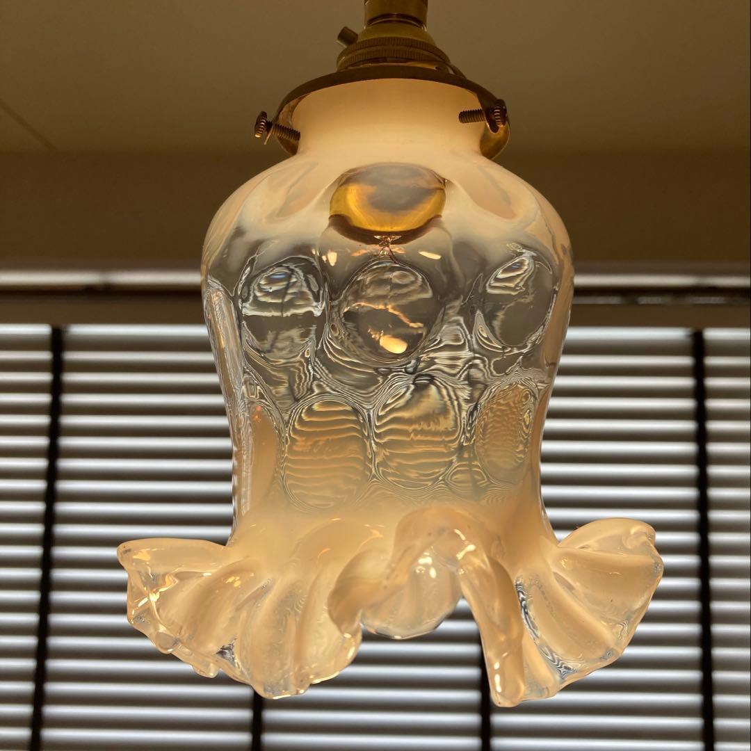 フェントン　1940年　オパールセント　ランプシェード　アンティーク