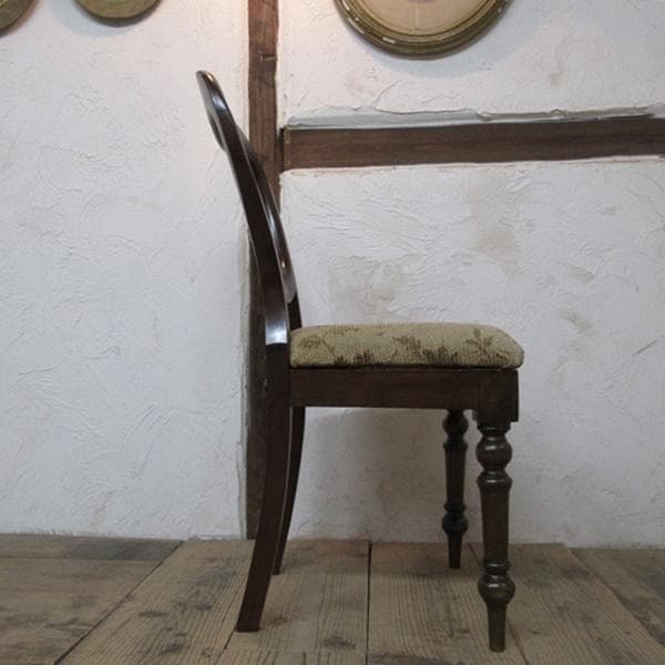 イギリス アンティーク 家具 バルーンバックチェア 椅子 イス 英国 4662d