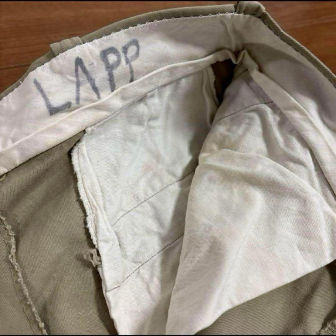 60s アルミジッパー　米軍　実物　軍チノ　COTTON サイズ32×31