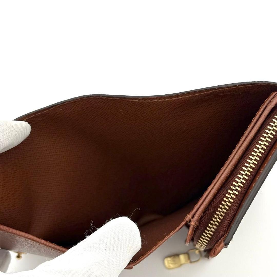 ルイヴィトン 折財布 ポルトフォイユ モノグラム トレゾール 茶 2161