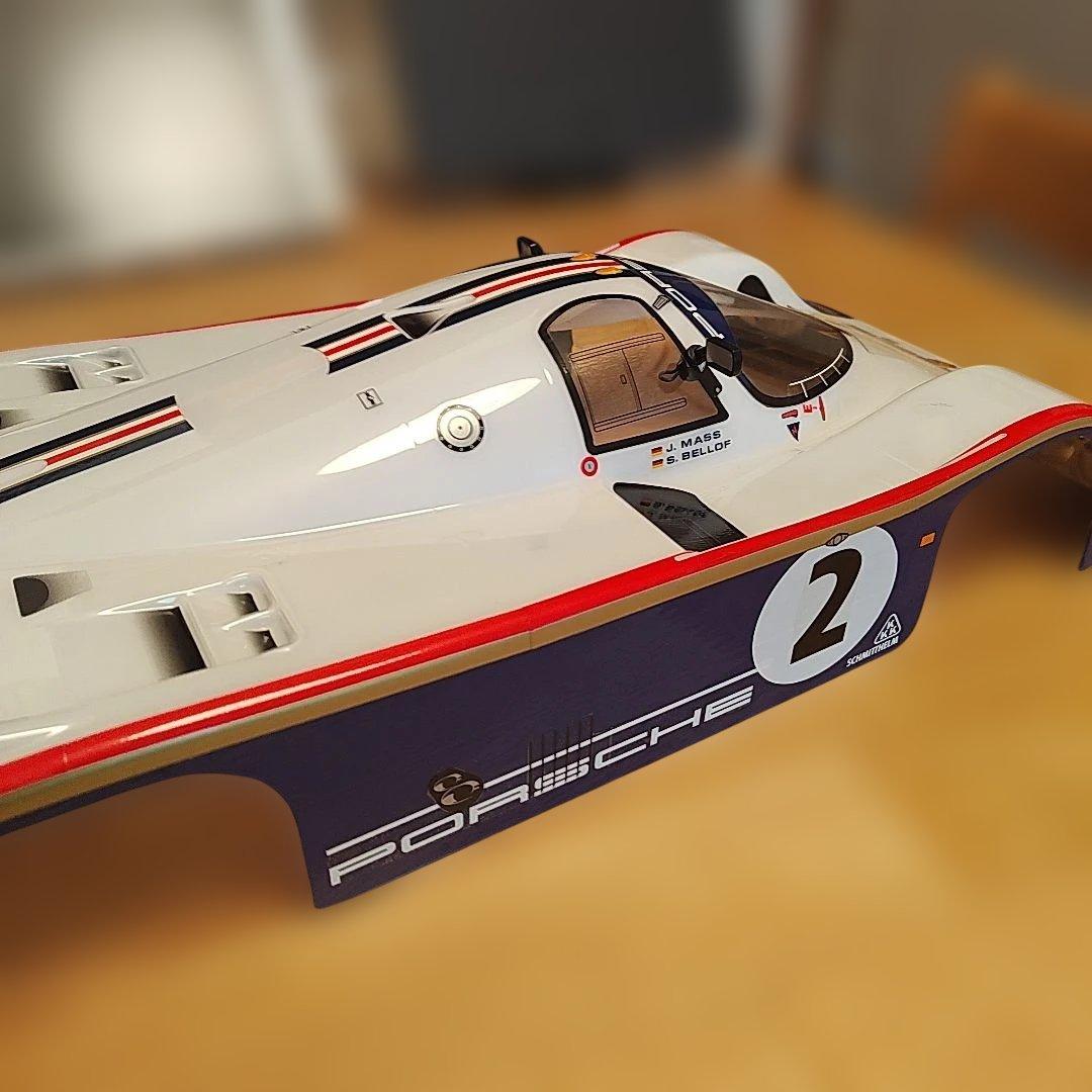 そ*）様 タミヤ　ポルシェ956 塗装済みボディセット　ロスマンズ対応タイプ