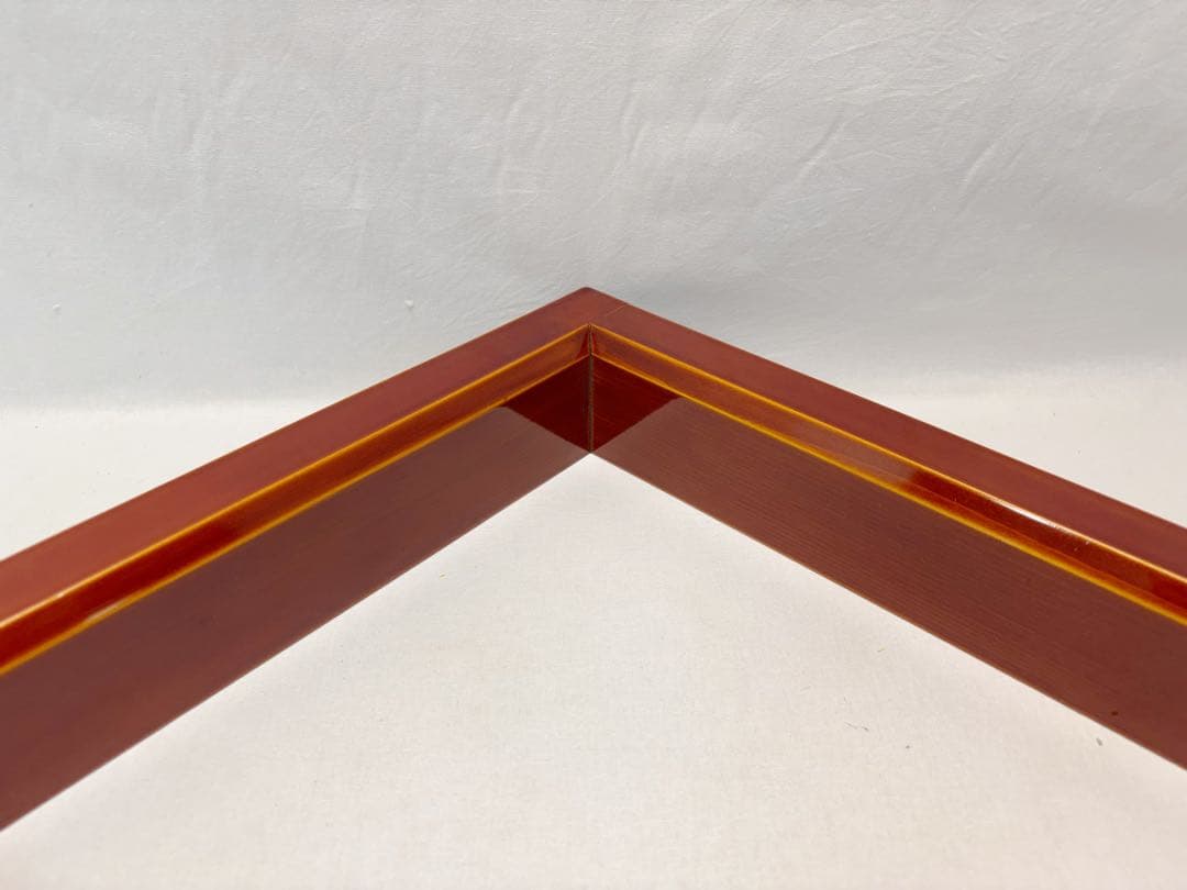 ほぼ未使用 茶道具 飛騨春慶塗 炉縁 天然木製 広間 茶室 茶席 元箱