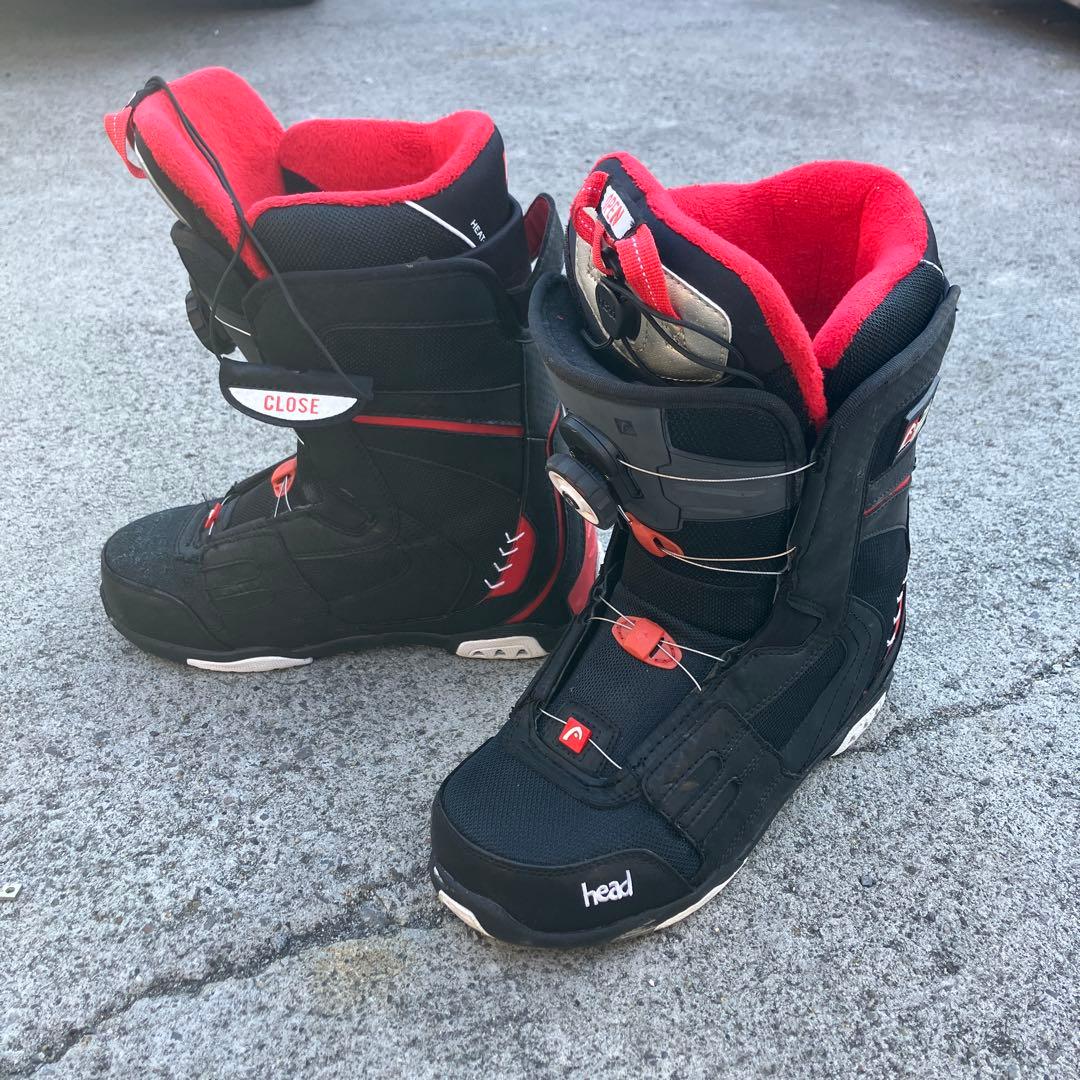head ヘッド プレミアム BOAダイヤル式スノーボードブーツ 黒/赤26cm