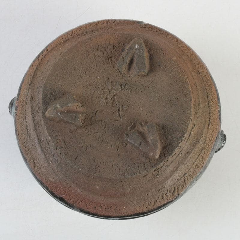 北大路魯山人作　唐津焼　双耳壷　小山冨士夫(古山子)書付箱　V　9676