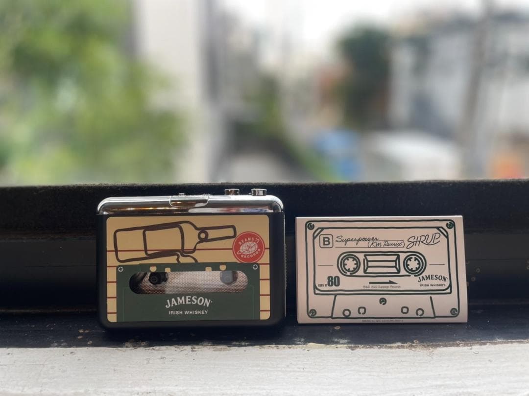 JAMESON×SIRUP コラボ カセットプレーヤー本体＆カセット