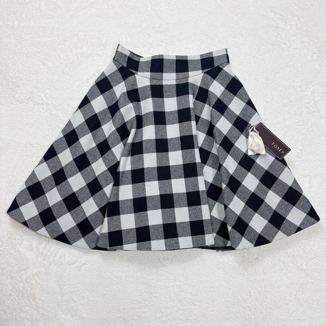 FOXEY フォクシー Gingham Circular サーキュラー スカート