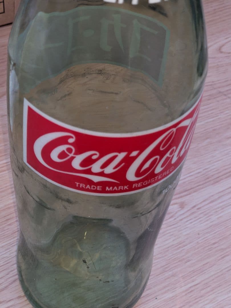 Coca-Cola 鉄看板　 1リットル ガラス瓶