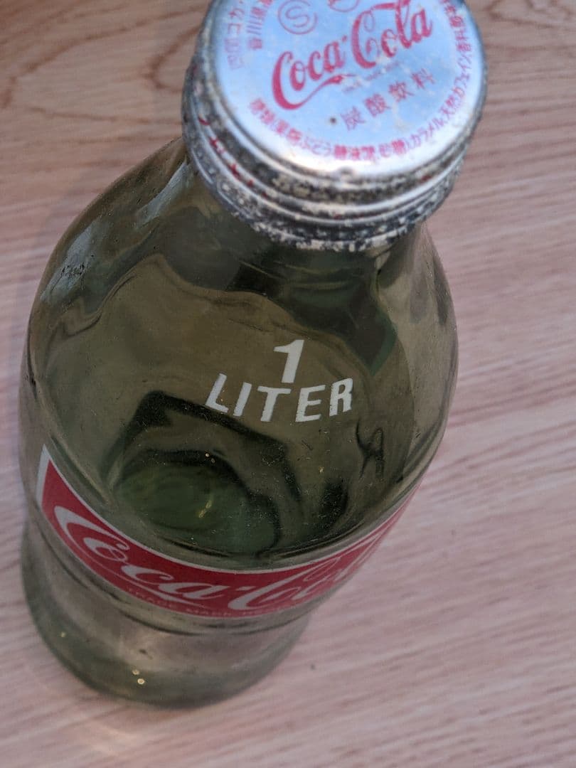 Coca-Cola 鉄看板　 1リットル ガラス瓶