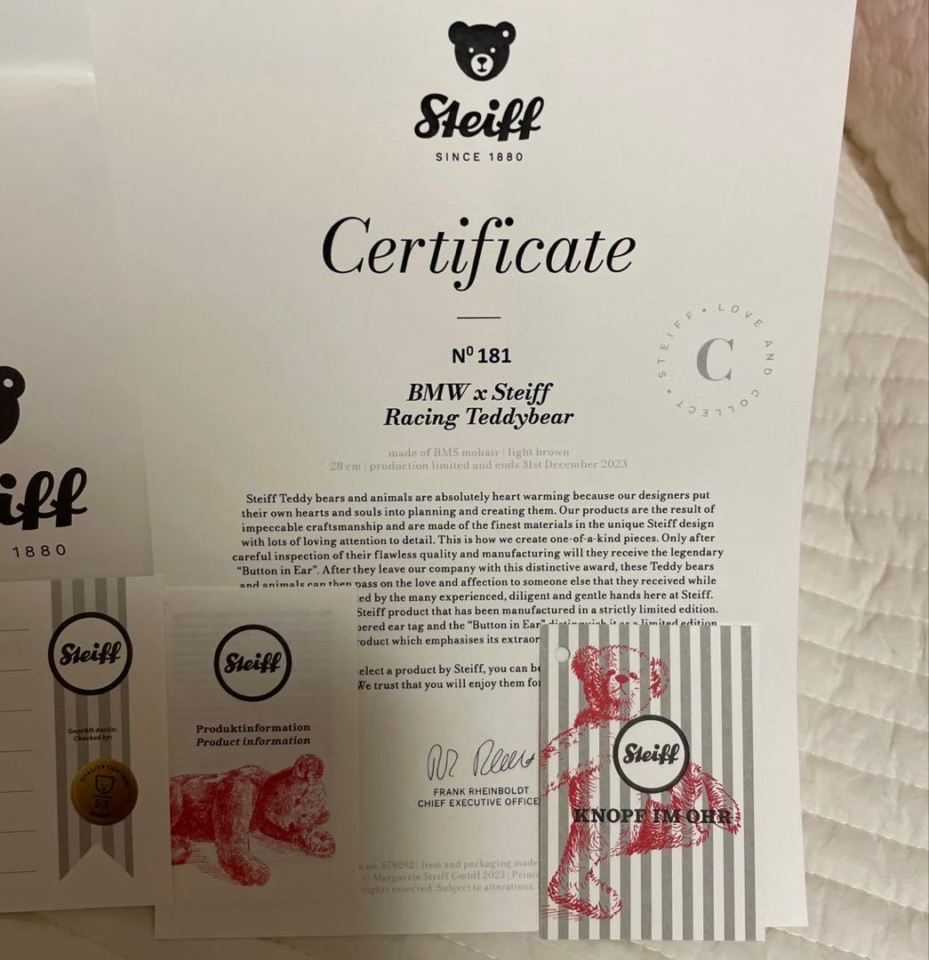 新品 BMW× Steiff レーシング テディベア 2025