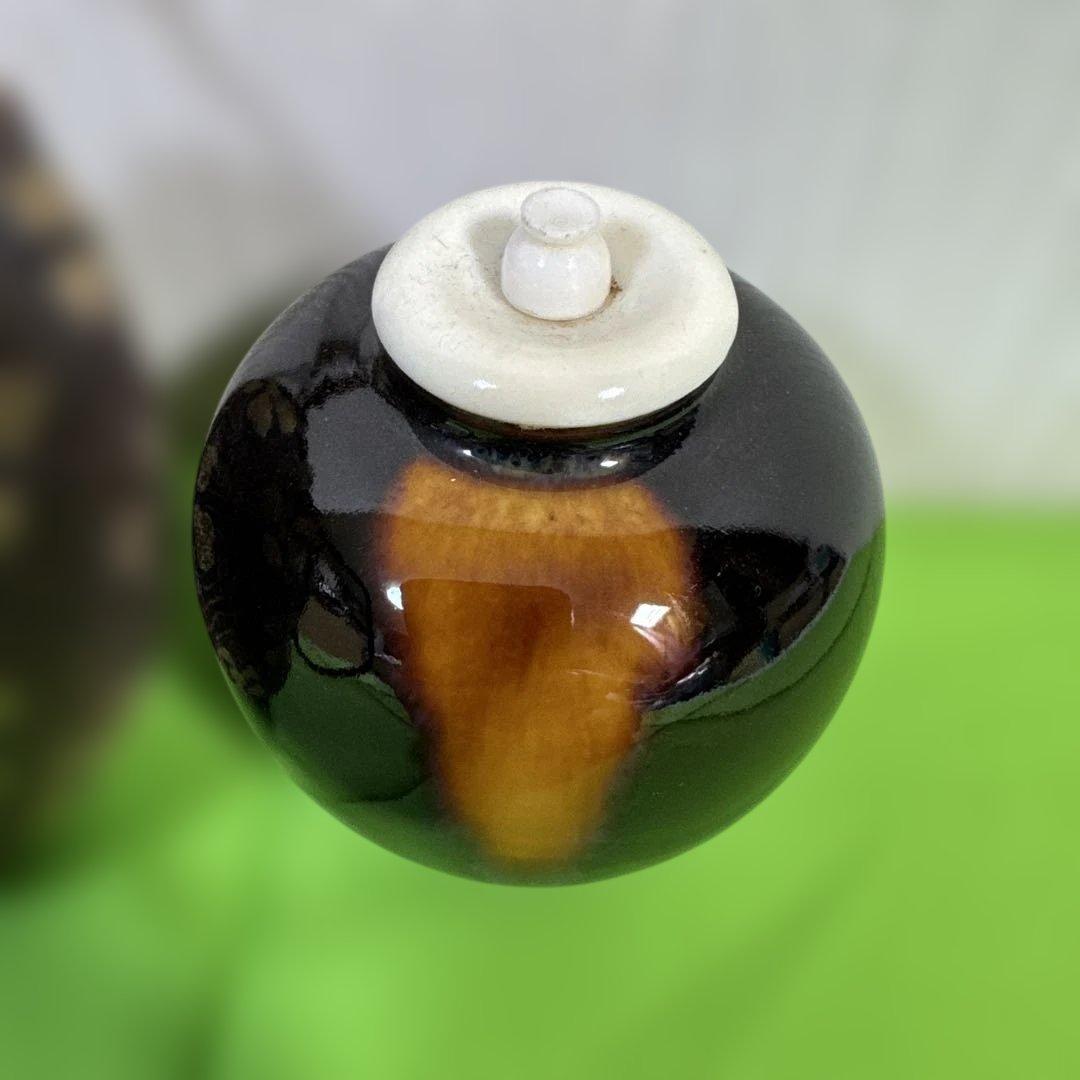 【高級茶道具】蓋付き茶入れ
