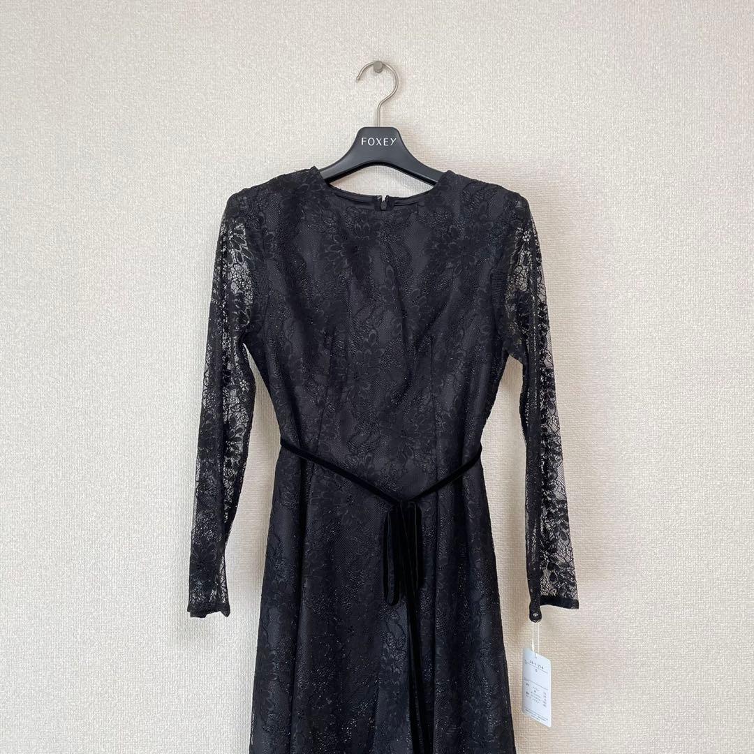 【新品未使用】AIMER ラメレース ベロアリボン パーティードレス