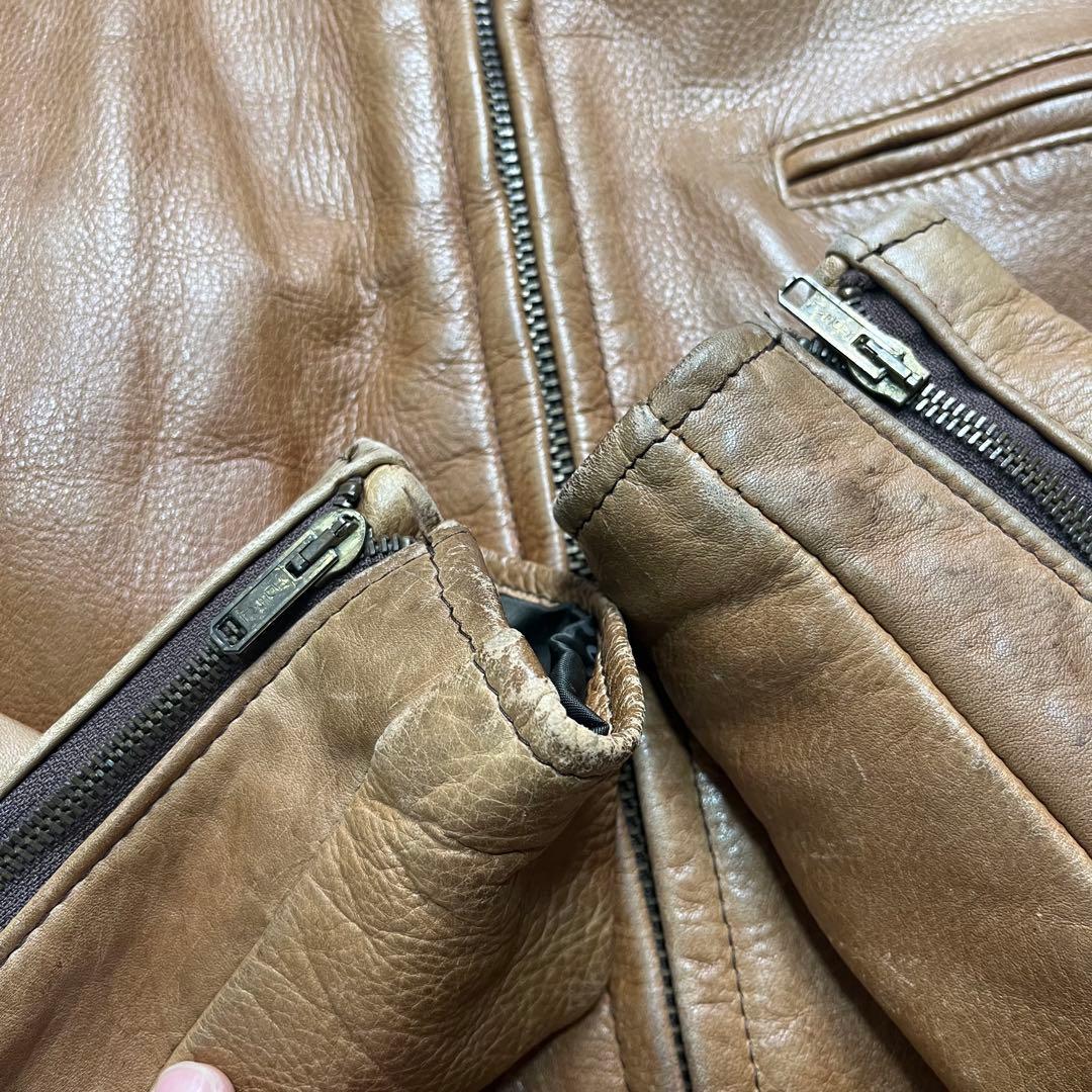 の*り様 奇跡の42size✨【米国製】schott 641 ブラウン ボア使用