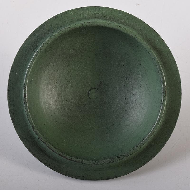 高岡銅器　鋳物師　大野芳光作　唐銅　経筒花入　共箱　M　R8710