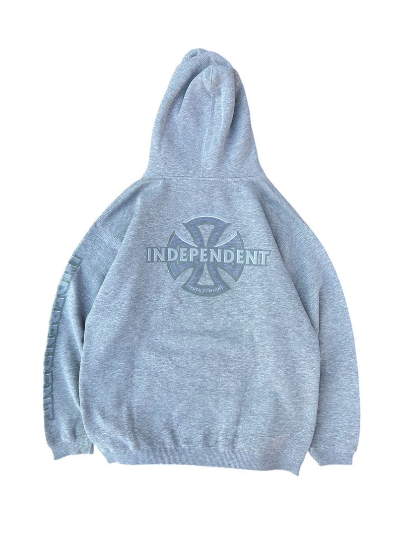 90s independent パーカー L NHS アイアンクロス グレー
