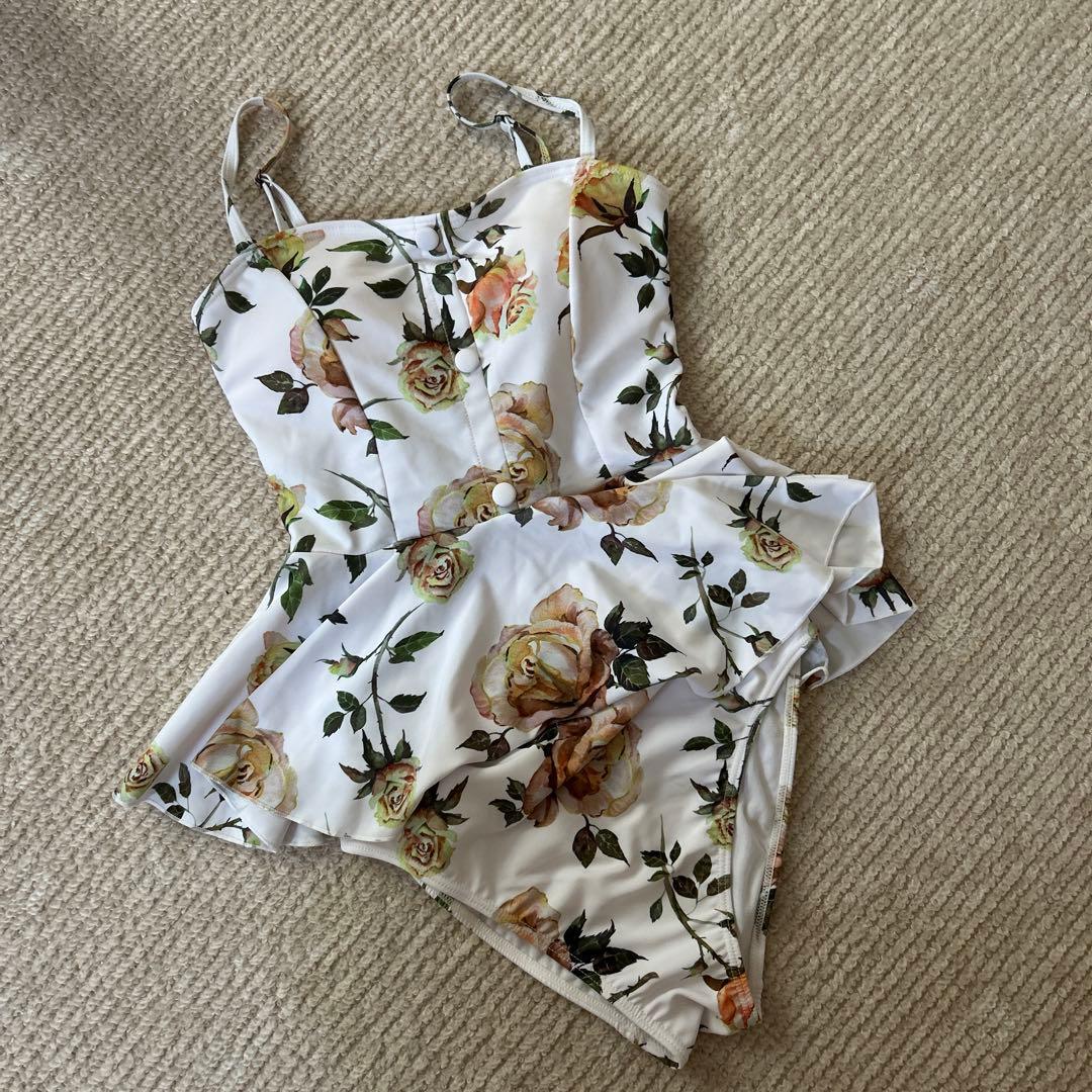 水着・ラッシュガード Pui flower peplum swimsuit