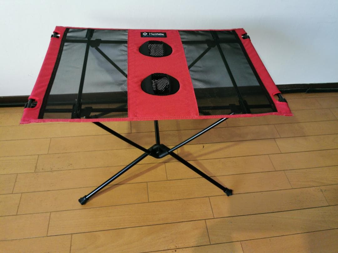 【中古美品】Helinoxヘリノックス テーブルワン レッド 正規品・屋外未使用