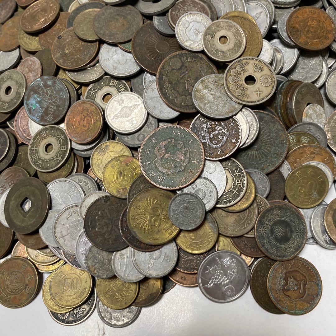 日本の古銭 明治 大正 昭和 レトロ まとめ売り 正味4.4Kg NO.53