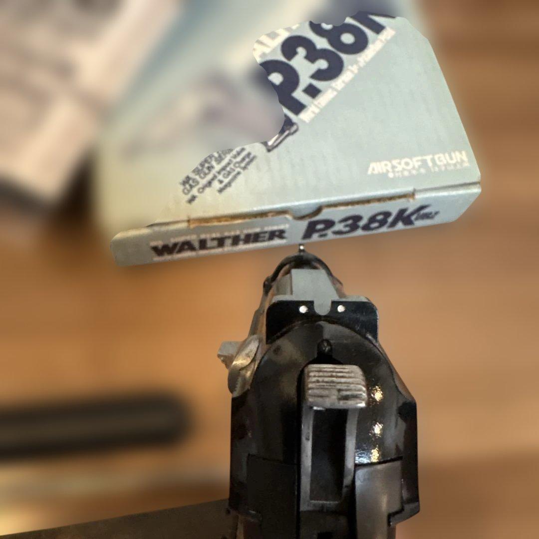 ウエスタンアームズ　ワルサーp38k 世田谷ベースグリップ換装　サイレンサー付き