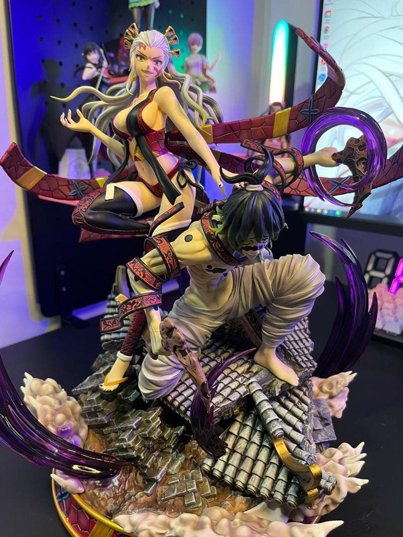 ☆妓夫太郎 & 堕姫 セット フィギュア ガレージキット スタチュー 鬼滅の刃