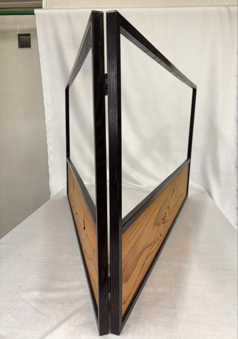 茶道具 塗師 川瀬表完 風炉先 屏風 衝立 二枚折屏風 004