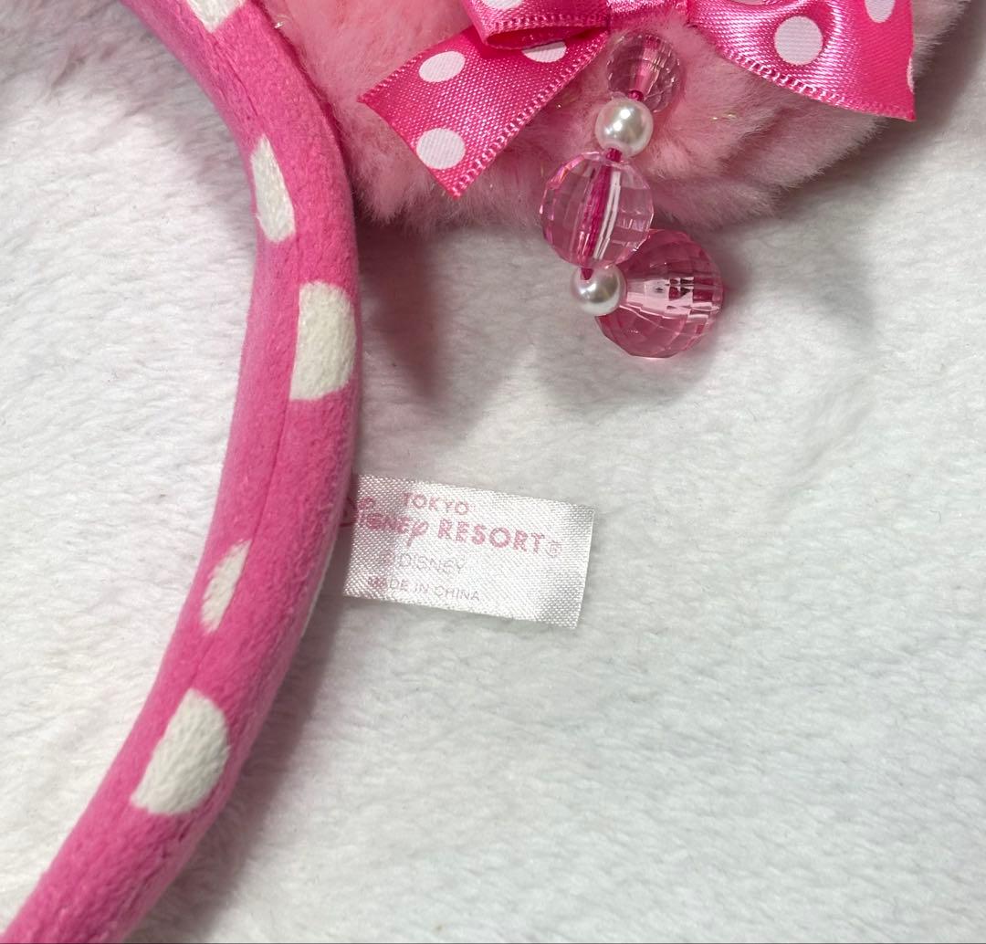 ディズニー　カチューシャ　ピンク　ミニー　イヤリング　パルパルーザ　水玉